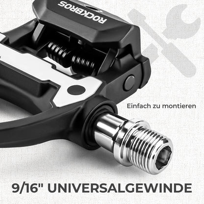 SPD Pedale Einstellbarer Spannung inkl. Cleats für Rennrad Wettkampf - Fahrradpedale ROCKBROS - EU - NooMii