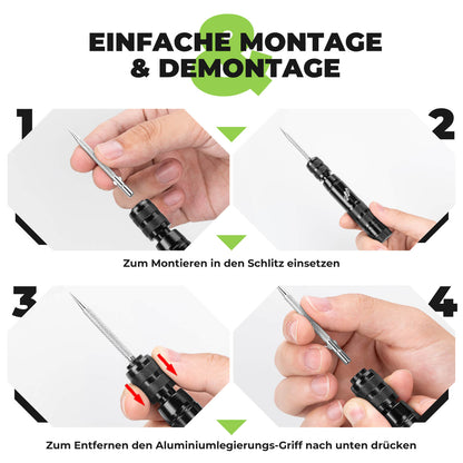 Tubeless Reifenpannenset mit Gummistopfen, Aluminiumgehäus, Griff - Werkzeuge ROCKBROS - EU - NooMii