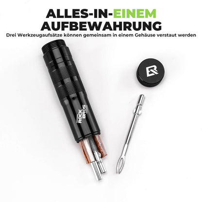 Tubeless Reifenpannenset mit Gummistopfen, Aluminiumgehäus, Griff - Werkzeuge ROCKBROS - EU - NooMii