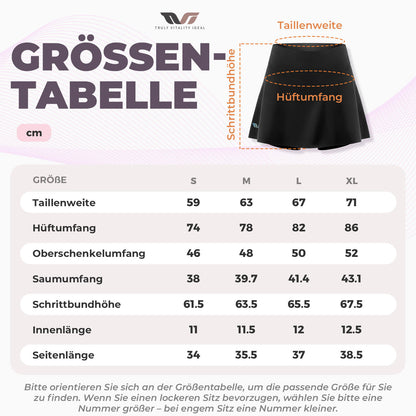 TVI Damen 2 in 1 Fahrradrock Kurze Gepolstert Radlerhose mit Tasche - Fahrradhose ROCKBROS - EU - NooMii