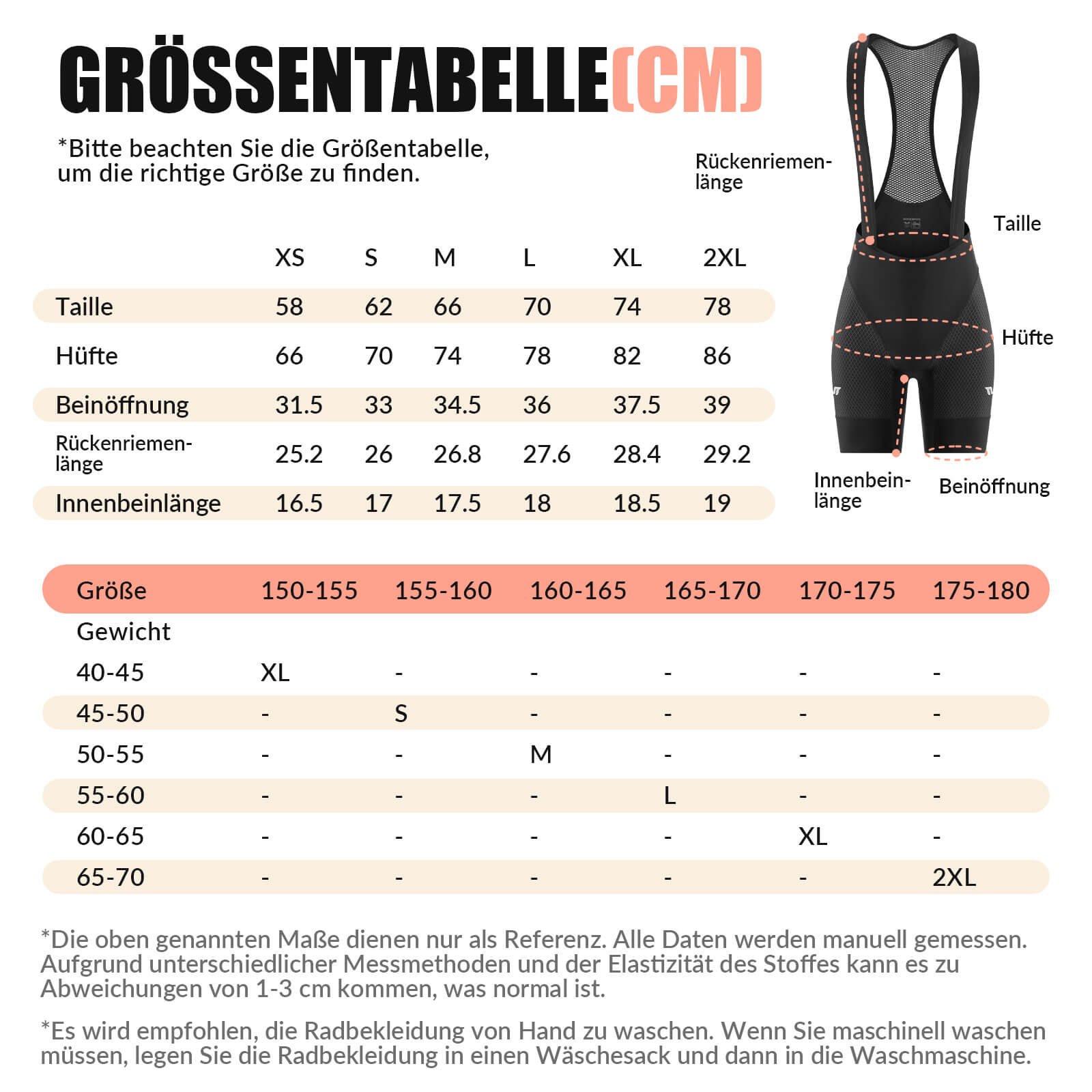 TVI Damen Trägerhose Fahrradhose Gepolstert Schnell Trocknende - Fahrradhose ROCKBROS - EU - NooMii