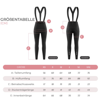 TVI Damen Trägerhose Fahrradhose Gepolstert Stoßfeste Thermo - Fahrradhose ROCKBROS - EU - NooMii