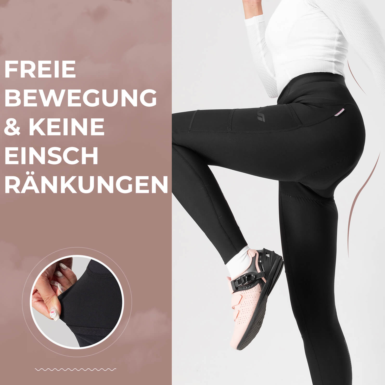 TVI Lange Fahrradhose mit Sitzpolster Atmungsaktiv Warm - Fahrradhose ROCKBROS - EU - NooMii