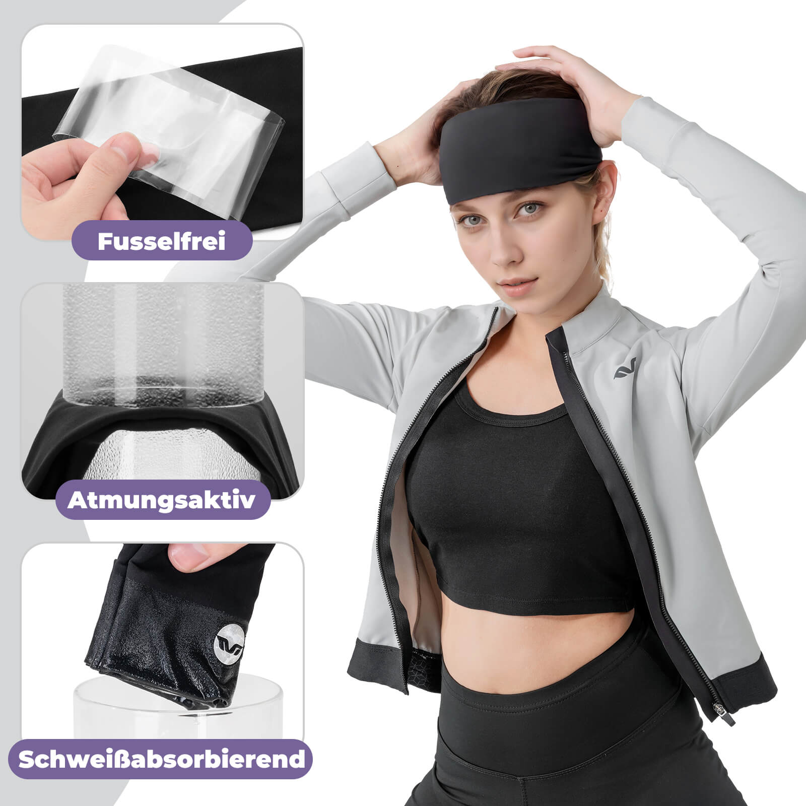 TVI Stirnbänder Sport Headband für Damen Elastisch - ROCKBROS - EU - NooMii