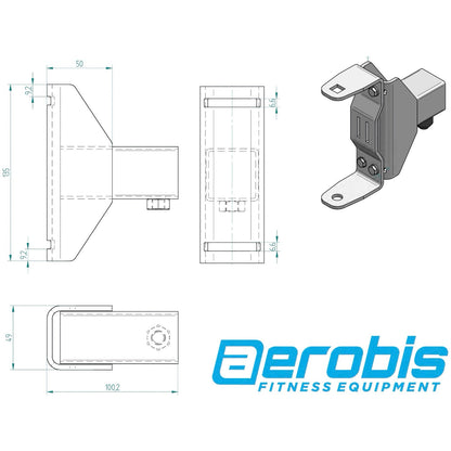 Wall Rail - Fast height adjustment for revvll and Kinetic Trainer - aerobis fitness - NooMii