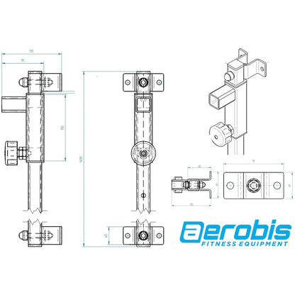 Wall Rail - Fast height adjustment for revvll and Kinetic Trainer - aerobis fitness - NooMii
