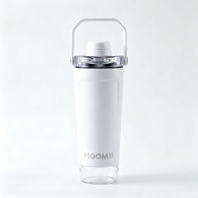 NooMii ProShake 600 – Edelstahl Thermo-Shaker mit Pulverfach (600 ml)
