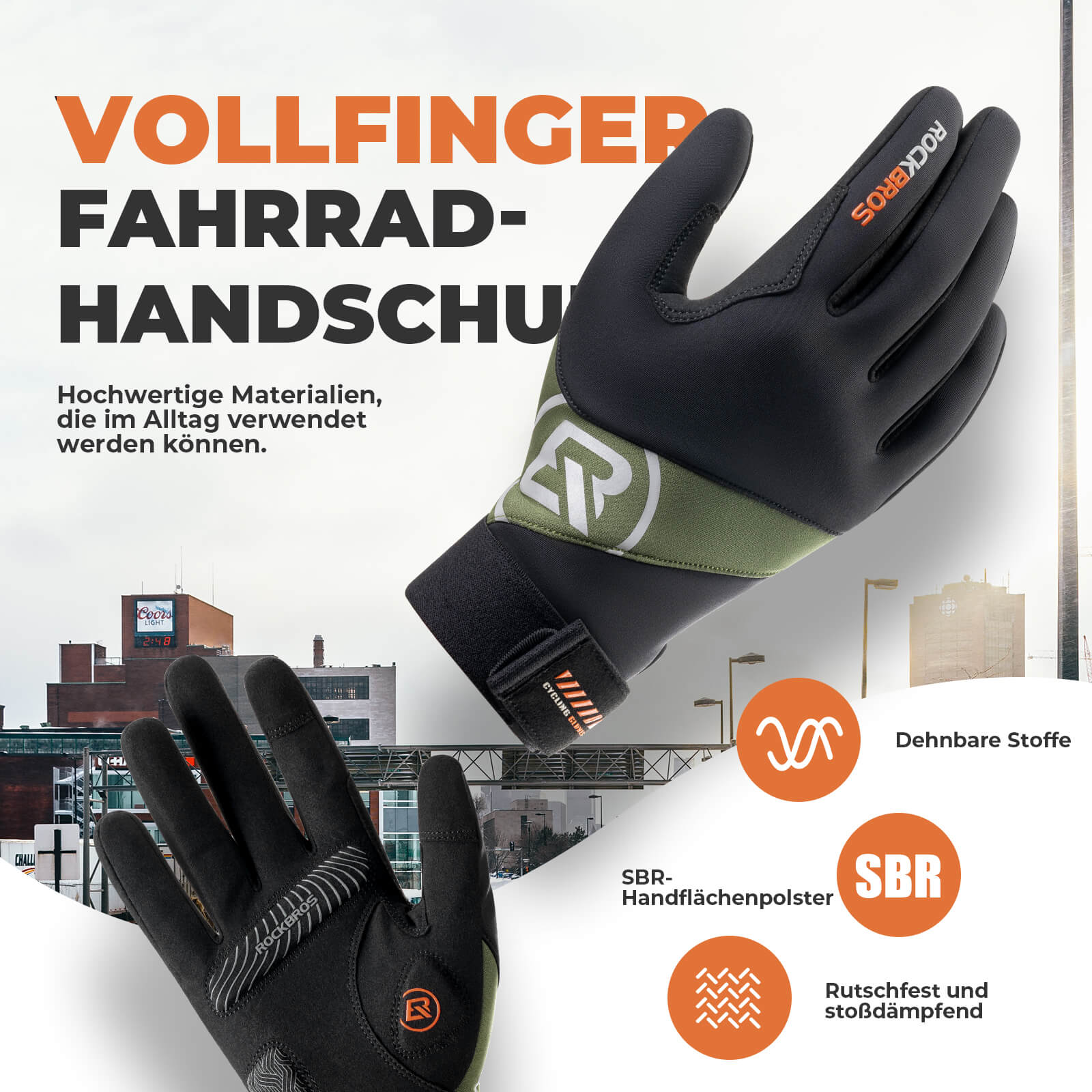 Winter Fahrradhandschuhe Touchscreen - fähig - Fahrradhandschuhe ROCKBROS - EU - NooMii