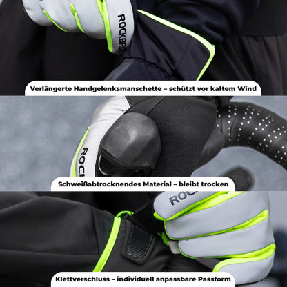 Winter Fahrradhandschuhe Touchscreen Warm Winddicht - Fahrradhandschuhe ROCKBROS - EU - NooMii